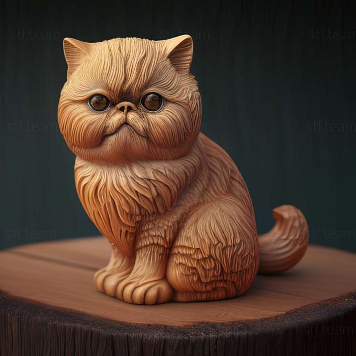 3D model Exotic Shorthair cat (STL)